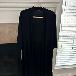 Black Long Kimono with Slits